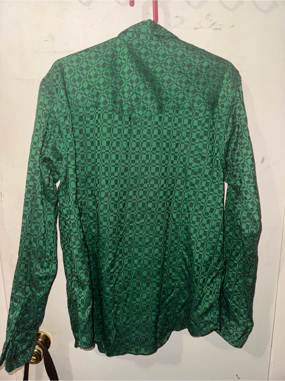 Corridor Men's Green Geometric Button-Down Shirt - Picture 2 of 2